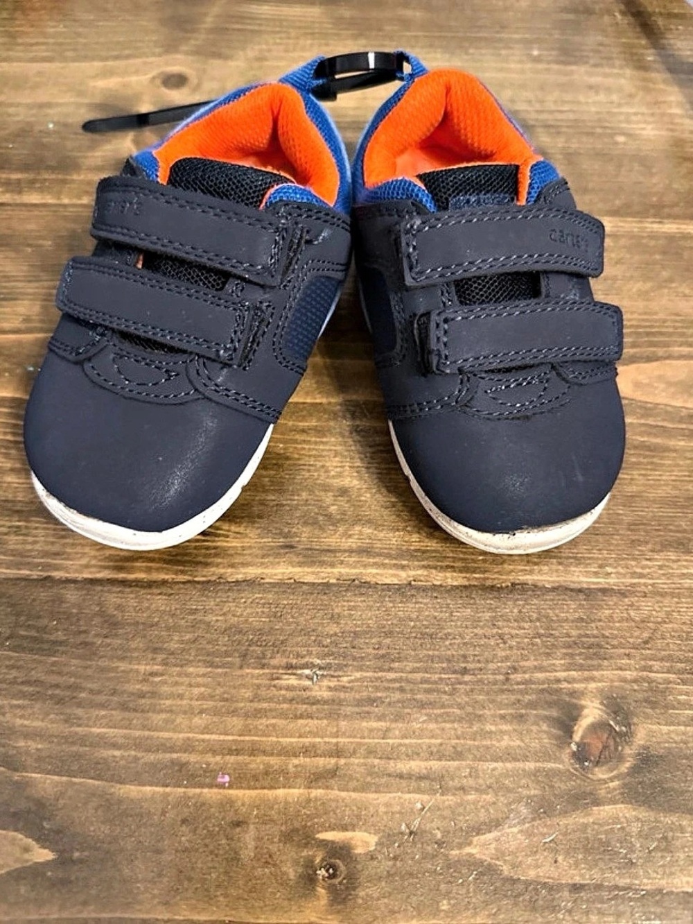 Carters Boys Blue & Orange Sneakers size 4.5